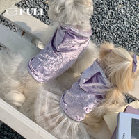 FULIPET Velvet Pet Hoodie for Small Dogs - Holiday Collection