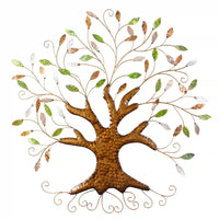 2026 New European Style Metal Tree Wall Decor for Living Room, 3D Background Wall Art