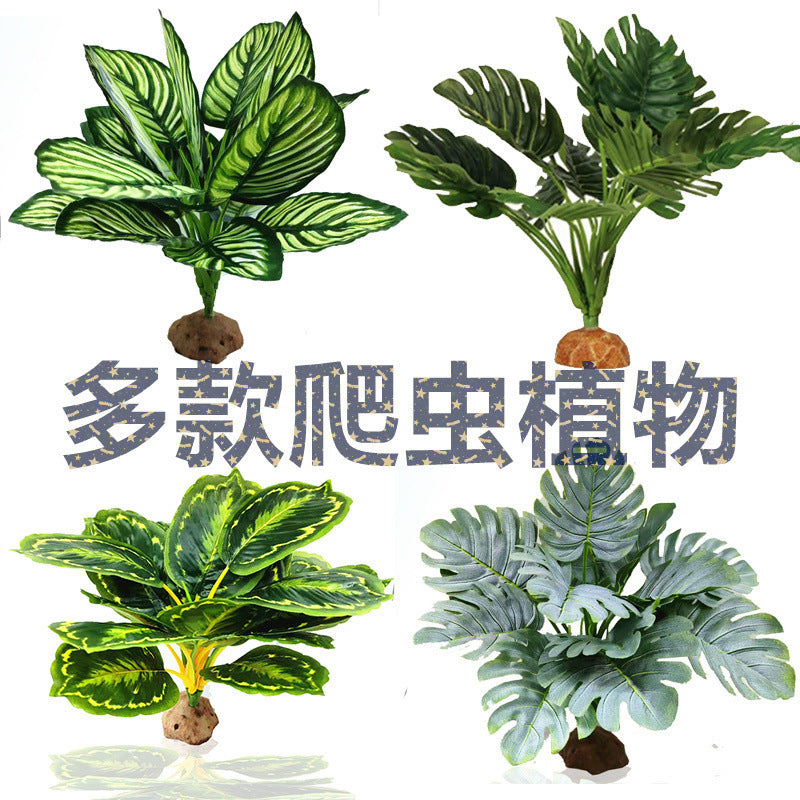 Artificial Aquarium Plants for Fish Tank Decoration and Reptile Habitats