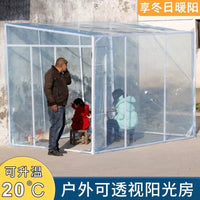 Outdoor Transparent Greenhouse Sunroom for Winter Plants and Wind Protection