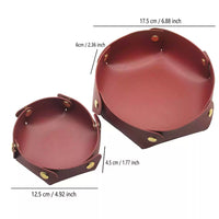 Leather Valet Tray Decorative Storage Box for Desk Entryway Coffee Table