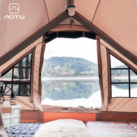 Inflatable Cotton Canvas Tent for Outdoor Camping 5-8 Person