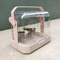 Multifunctional Transparent Portable Parrot Travel Cage Pet Carrier Display Cage Bird Cage