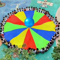 Rainbow Parachute Play Tent for Kids, Sensory Training and Group Activities, Early Childhood Education Toy