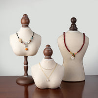 Versatile Solid Color Necklace Jewelry Display Stand Mannequin Bust Holder