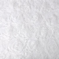 3D Peony Rose Floral Embroidered Mesh Fabric for Wedding Dresses and Gowns