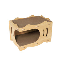 Meow Immortal Cat House Corrugated Cardboard Cat Scratcher Bed for Indoor Cats