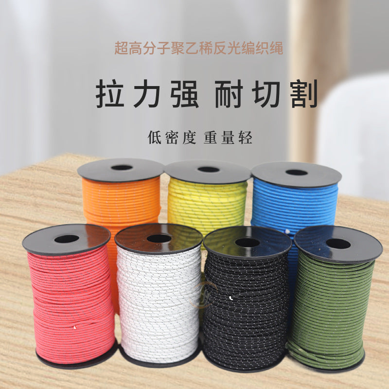 High-Strength Reflective Guy Line for Tents and Hiking Poles, UV Resistant