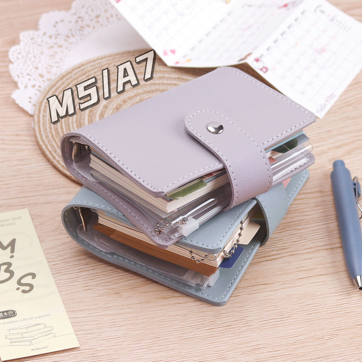 Soft Leather Snap Button Loose-Leaf Notebook Cover Mini Portable Pocket Journal