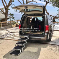 Foldable Pet Stairs for Large Dogs - Portable Car Ramp for Easy Access to Vehicles and High Surfaces - Non-Slip Dog Ladder