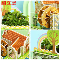 3D Paper House Puzzle DIY Kit for Kids - Educational Craft Toy