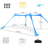 Portable Beach Tent Sun Shelter with UV Protection for Outdoor Camping Fishing
