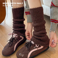 Women's Thickened Warm Japanese Style Pile Socks Autumn Winter Plush Korean Versatile Long Leg Warmers
