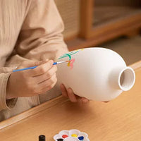 DIY Ceramic Vase Blank for Painting and Crafting, High White Clay Unfinished Pottery Model