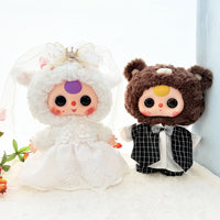 Doll Clothes for 400% Large Vinyl Plush Doll Wedding Suit Wedding Dress Set Cute