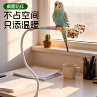 Parrot Universal Perch with Waste Tray - Bite-Resistant Claw Grinding Stand