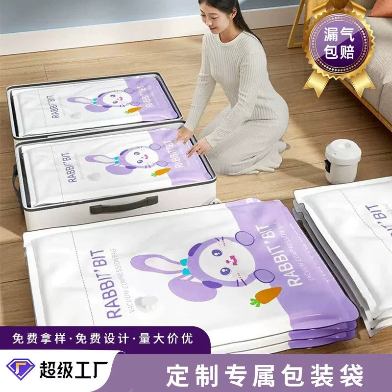 Vacuum Compression Storage Bags for Clothes and Quilts with Electric Pump