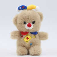 Christmas Clown Bear Plush Toy with Santa Hat - 15cm Teddy Bear Doll