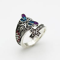 Geometric Intersecting Hollow Celtic Knot Ring for Women, Adjustable Open Ring