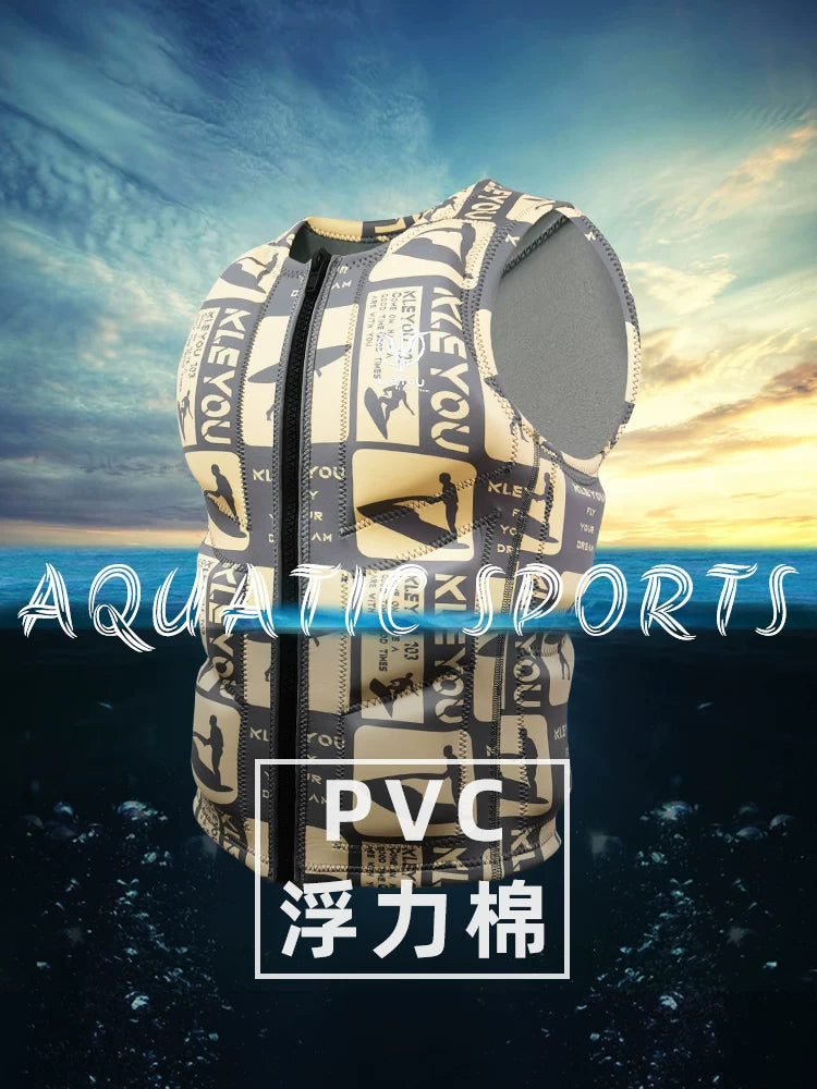 KLEYOU Ultra-Thin Buoyancy Aid Vest for Adults - Lightweight & Portable for Surfing & Jet Skiing
