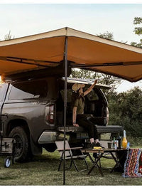 270-Degree Vehicle Awning with Aluminum Shell for Car Rooftop Side Mount