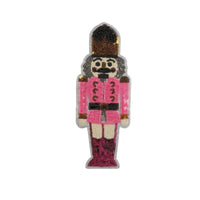 Sequin Nutcracker Soldier Embroidered Iron-On Patch for Clothing and Bags