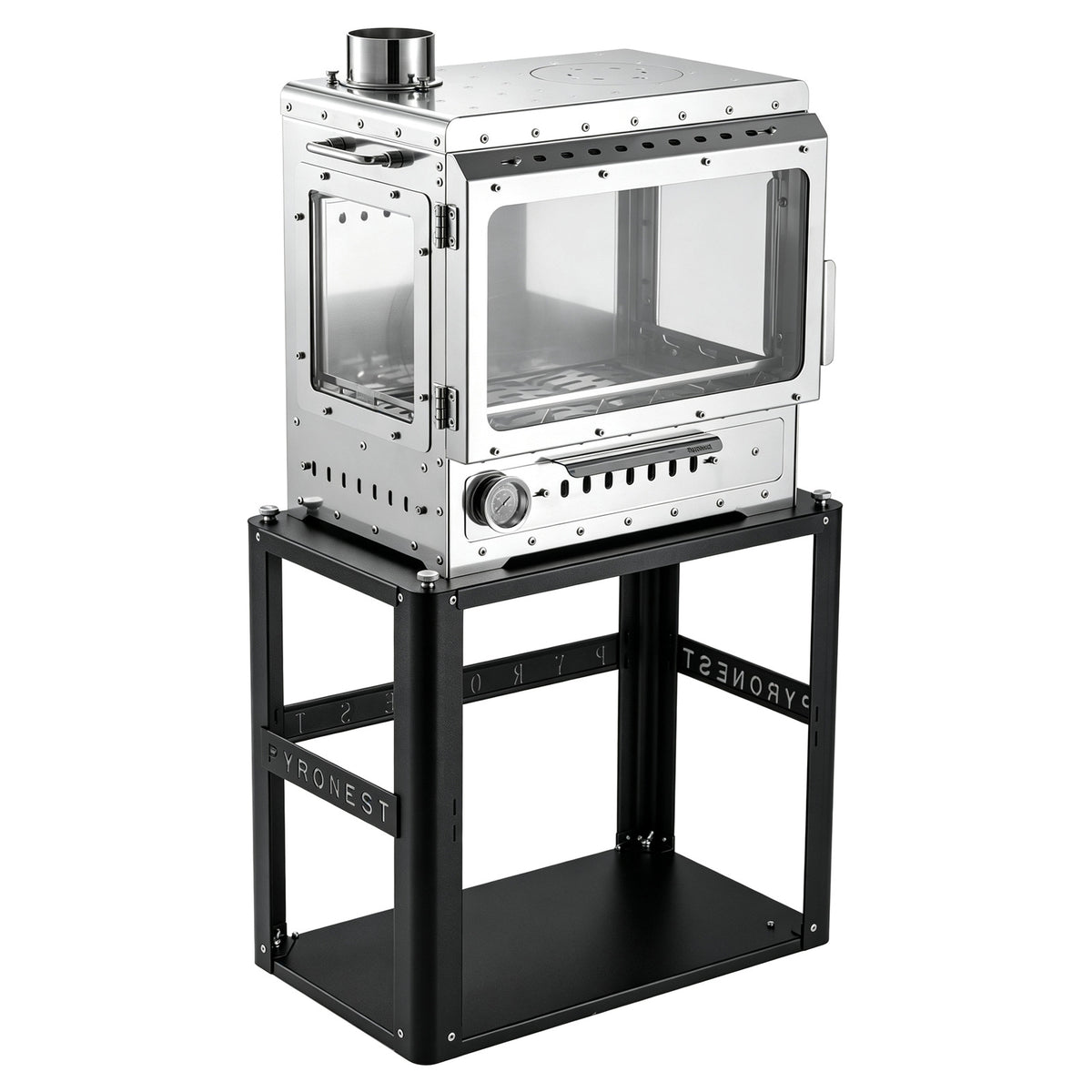 Outdoor Fire Pit Table with High-Temperature Resistant Carbon Steel Base