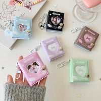 Mini Bowknot Heart Photo Album Keychain for 2-inch Photos & Photocards
