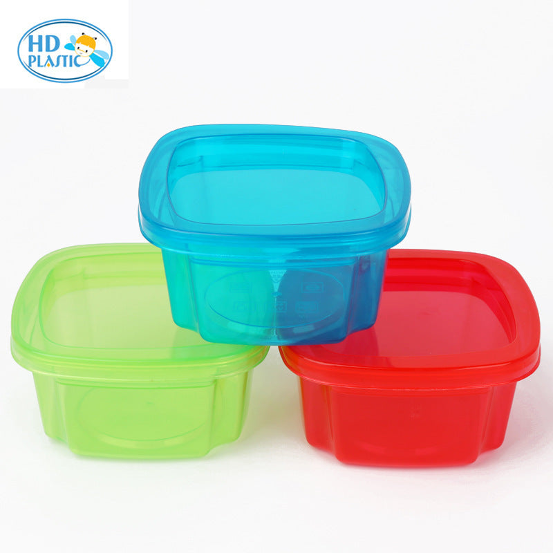 Mini Baby Food Storage Container with Lid, 200ml Portable Freezer Safe Box for Purees, Jams, Vegetables, and Fruits