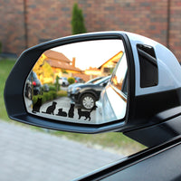 5-Pack Black Cat Silhouette Car Rearview Mirror Decals