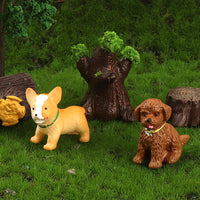 DIY Dog Keychain Pendant Resin Micro Landscape Ornament for Dollhouse