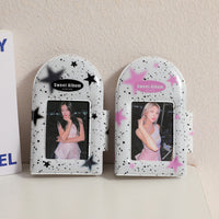Ins Style Star Splatter Photo Album for Instax Mini 3-inch Photos, Snap Closure Card Holder for Girls