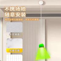 Single Player Badminton Trainer Set for Kids and Adults - Indoor/Outdoor Solo Practice Rebound Shuttlecock