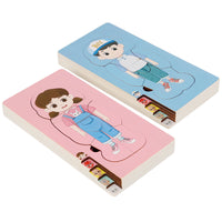 Kids Montessori Wooden Human Anatomy Puzzle Toy for Early Education