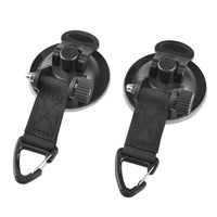 Car Suction Cup Hooks for Outdoor Camping and Travel - Heavy Duty, Reusable, No-Drill Installation
