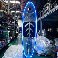 Transparent Inflatable Stand Up Paddle Board with Paddle