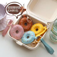 DIY Donut Bag Charm Keychain Kit - Cute Leather Car Ornament Craft