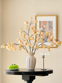Artificial Koelreuteria Fruit Flower Bouquet with Vase for Home Decor