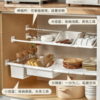 Under-Sink Expandable Storage Basket Organizer for Kitchen Cabinets