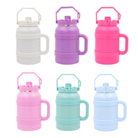 Large Capacity Stainless Steel Insulated Water Bottle with Handle and Straw, Portable for Outdoor Travel