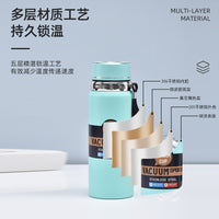 Smart Temperature Display 316 Stainless Steel Insulated Water Bottle with Handle for Outdoor Sports