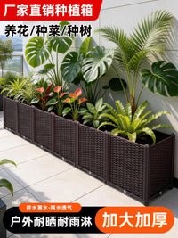 Extra Deep Balcony Vegetable Planter Box Large Rectangular Plastic Garden Pot