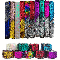 Reversible Sequin Mermaid Snap Bracelet for Kids, Party Favors & Gifts