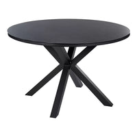 Minimalist Iron Art Solid Wood Round Table for Cafe Bar Home Leisure Dining