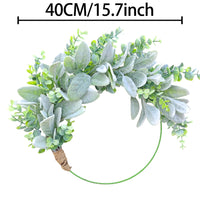 2025 Spring Eucalyptus Lamb's Ear Wreath for All Seasons, Everyday Floral Door Decor