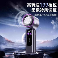 Portable USB Rechargeable Handheld Fan with Ice Compress Function, Long Endurance, Foldable, Neck-mounted, Quiet for Desk & Outdoor Use