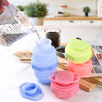 Collapsible Silicone Water Bottle for Travel and Sports, Portable and Expandable
