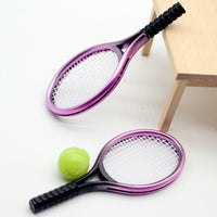 Dollhouse Miniature Tennis Racket and Ball Set