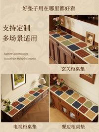 American Style Waterproof Dustproof Tablecloth for TV Cabinet Sideboard Entrance Console Dresser Top Protector Mat