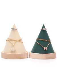 Solid Wood Jewelry Display Stand for Necklaces, Bracelets, and Bangles
